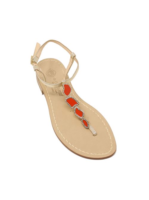 Sandali oro gioiello Da Costanzo | 4PIETREOROARANCIO